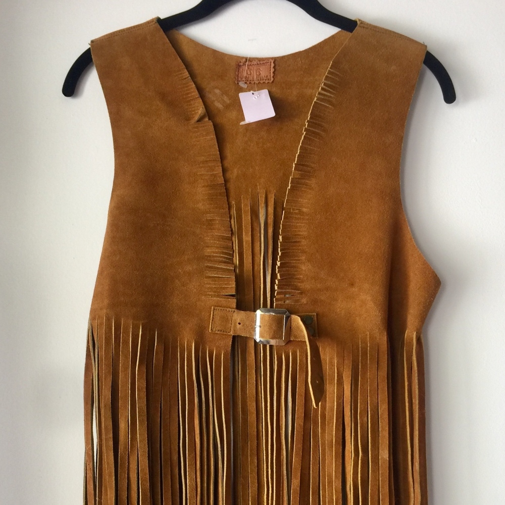 Vintage Suede & Fringe Vest